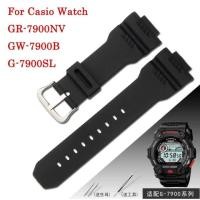 ราคา 16 มม.สายนาฬิกาซิลิโคนสําหรับ Casio G7900 สายรัดข้อมือ G-7900SL GW-7900B GR-7900NV ชายสร้อยข้อมือยางผู้ชายนาฬิกา (18489194144)