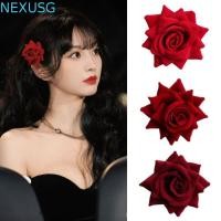 ราคา NEXUSG ดอกไม้ประดิษฐ์ 3 ชิ้น, ผ้ากํามะหยี่เครื่องประดับทําดอกกุหลาบเทียม, เข็มกลัด Hairpin Headdress ดอกไม้จําลอง DIY (55662298920)