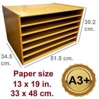 ราคา RELUX ตู้ไม้เก็บเอกสาร A3+ (A3 Plus 13x19 นิ้ว/33x48 ซม.) มี 6 ชั้นต่อตู้ ซ้อนได้ MDF-428 A3+ (23461805156)