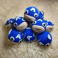 ราคา ที่ห้อยกระเป๋า พวงกุญแจ กัปตันอเมริกา 1ชิ้น : โครเชต์ตุ๊กตาถัก ไหมพรม แฮนด์เมด (7731072739)
