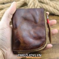ราคา CHILDJOYLYN กระเป๋าใส่เหรียญ, ที่ใส่บัตรหนัง ซิปกระเป๋าสตางค์, กระเป๋าใส่นามบัตรแฮนด์เมดวินเทจแฮนด์เมดหลากสีสําหรับผู้หญิงและผู้ชาย (53861132654)