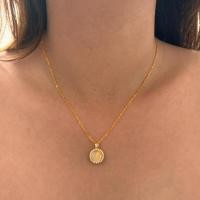 ราคา Vore.studioo - Blanca Gold Opal Circle Pendant Necklace for Women Elegant Zircon Minimalist Fashion Gold Necklace (53609424546)