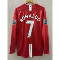ราคา 2007 08 เสื้อฟุตบอลทีมแมนเชสเตอร์ยูไนเต็ดแขนยาวเหย้าย้อนยุคเสื้อฟุตบอล RONALDO (57412393403)