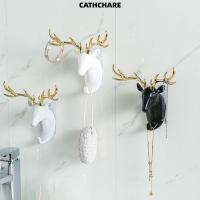 ราคา CATHCHARE294 ตะขอแขวนหัวกวาง, การติดตั้งไม่มีเครื่องหมาย ABS กวางเขากวางตกแต่งตะขอ, สัตว์ติดผนังหมวกแขวนกุญแจ (48860891220)