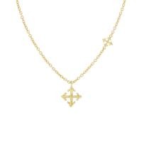 ราคา AKE AKE Rituals Cross Duo Necklace - 24K Gold สร้อยคอเงินแท้925 ชุบทองคำแท้ (24K Gold Sterling) (24636700440)