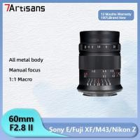 ราคา 7Artisans 60mm F2.8 Mark II เลนส์ 7Artisans 60 mm f2.8 รุ่น 2 mk2 II Macro 1:1 Lens เลนส์มือหมุน ( 60mm f 2.8 มาโคร ) Canon EOS M R Nikon Z Fuji Fujifilm XF Sony E M4/3 M43 Lmount (23517875852)
