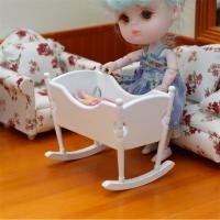 ราคา :: บ้านตุ๊กตามินิสวิง เปลเด็กเฟอร์นิเจอร์ไม้เปลขนาดเล็กสีขาว20260514 (48710607331)