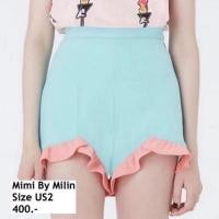 ราคา Used กางเกงเอวสูง ขาสั้น Milin แท้ 100% กางเกงขาสั้นสีฟ้า เขียวมิ้น (6135302569)