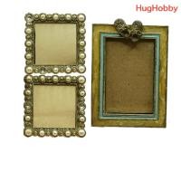 ราคา [ขายเหมา 3 ชิ้น] มือ2 งานเก่าวินเทจ กรอบรูปโลหะ ขนาดเล็ก Vintage Metal Photo Frame (46503146467)