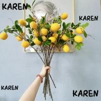 ราคา ขวา สาขามะนาวเทียม,ใบสีเขียวออกแบบที่สมจริงช่อมะนาวสีเหลือง,มะนาวผลไม้สไตล์หรูหราดู มารยาท มะนาวพืชตารางกลาง (47861460072)