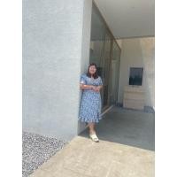ราคา ชุดกระโปรงสีฟ้าลายจุดขาว (26607861191)