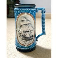 ราคา LAYER Vintage Ceramic Stein / Beer Glass – Sailing Ship Motif (Made in Japan) Vintage Collection | เซรามิกส์ | ของตกแต่งตั้งโชว์ | สภาพดีมาก (54658418025)