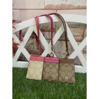 ราคา COACH แท้ % สายคล้องบัตร COACH 63274 ID LANYARD IN SIGNATURE CANVAS (12640397214)