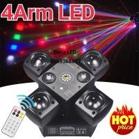 ราคา Moving 4Arm Dj Light 48W Moving Head รีโมทคอนโทรล DMX512 RGBW RG เลเซอร์สําหรับ Disco Party LED Stage Effect Light ไฟด (44255133605)