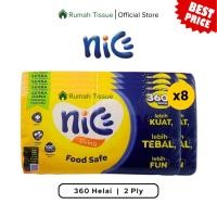 ราคา [8 PACK] ไนซ์ทิชชู่ 360 เส้น 2 ชั้น | ไนซ์ กระดาษเช็ดหน้า 360 แผ่น 2 ชั้น (49359784299)