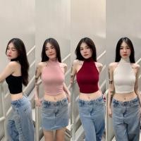 ราคา SpinnyHouse เสื้อครอป แขนกุด ทรงคอเต่า ผ้าเรย่อน ยืดเยอะมาก เก็บทรงหุ่นสวย สไตล์ y2k รุ่น b28 กุดสโลป M302A (20692203351)