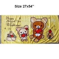 ราคา ลิขสิทธิ์แท้ ผ้าเช็ดตัว ผ้าขนหนู เนื้อผ้านุ่ม ซึมซับดี ผืนใหญ่ ขนาด 27x54 นิ้ว ลาย รีลัคคุมะ rilakkuma (18481469035)