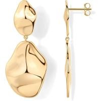 ราคา PAVOI14KGoldPlated925SterlingSilverPostsTeardropStatementDangleต่างหู|น้ําหนักเบาHammeredDropDangleต่างหูสําหรับผู้หญิง (43081239695)