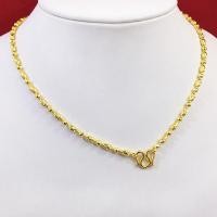 ราคา สร้อยคอทองเคลือบแก้วลายเม็ดพริกสลับเม็ดกลม ความยาว 18 นิ้ว น้ำหนักเทียบเท่า 2 สลึง สร้อยทอง สร้อยแฟชั่น ทองปลอม ไมครอน (13034776593)