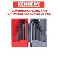 ราคา KENNEDY ชุดประแจหกเหลี่ยมหัวบอลยาวพิเศษ 20 ชิ้นชุด รวมขนาดมิลและหุน (1.5-10mm / 1/16-3/8") รหัส KEN6022800K (52211694747)