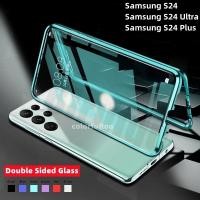 ราคา เคสโทรศัพท์มือถือกระจกนิรภัย แบบแข็ง สองด้าน กันกระแทก สําหรับ Samsung Galaxy S24 S23 Plus Ultra S23+ S24+ S23Ultra S24Ultra 5G SamsungS24 (24410630776)