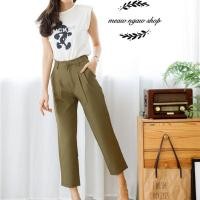 ราคา กางเกงเอวสูงวินเทจ ทรงบอย ทรงสวยเวอร์ (6958013877)