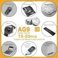ราคา ชิ้น 5-10 1.55V AG9 50mAh แบตเตอรี่ปุ่ม LR936 394 SR936SW CX194 LR45 G9A 194 394A SR936 L936F แบตเตอ (42626333189)