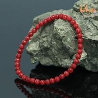 ราคา หินทับทิม สีแดง หินราชินี ขนาด 4 มิล Ruby แต่งสี กำไลหินมงคล เป็นตัวแทนแห่งความรักบริสุทธิ์ หินสี กำไลหิน หินสีแดง (9615842180)