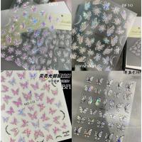 ราคา K2.สติ๊กเกอร์ลายผีเสื้อวิบวับ แบบหนา มีกาวในตัว แกะแปะได้เลย หรูหรามากค่ะ (26103718297)