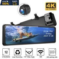 ราคา กล้องติดรถยนต์ Nanotech 12 นิ้ว ความชัด 2K , 4k wifi ,4k wifi GPS Super Night Vision Dual Lens สต็อกในไทย พร้อมส่ง (15982918419)