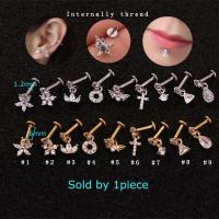 ราคา ต่างหูเจาะหู tragus 16 กรัม lip labret 1 ชิ้น (5331861005)