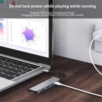 ราคา USB C HUB 6 in 1 ประเภท C ถึง HDMI 4K 2 พอร์ต USB 3.0 SD/TF Card Reader สําหรับแล็ปท็อปคอมพิวเตอร์ Pigfly (50161201246)