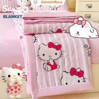 ราคา Sanrio ผ้านวม ผ้าห่มฤดูร้อน ผ้าห่มบาง 5ฟุต Kuromi 夏被 7ฟุต 被子 kitty คิตตี้ การ์ตูน 6ฟุต (53507439044)