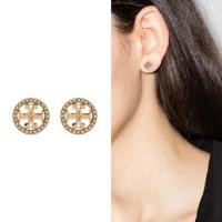 ราคา Tory Burch Miller Pave Stud Earrings ของแท้จากช็อปเกาหลี️ Pre-order ต่างหูประดับคริสตัล (54111785193)