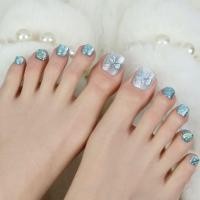 ราคา เล็บเท้าสดฤดูร้อนสวมเล็บเท้าตาแมวสีฟ้า-ฉ-098 (51857525078)