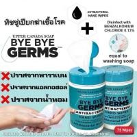 ราคา BYE BYE GERMS Antibacterial Hand Wipes ทิชชู่เปียกฆ่าเชื้อโรค (12573655471)