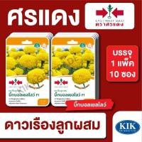 ราคา เมล็ดพันธุ์ดอกไม้ ผักซอง ศรแดง ดาวเรือง บิ๊กบอลเยลโลว์GG F1 บรรจุแพ็คละ 10 ซอง (29378775545)