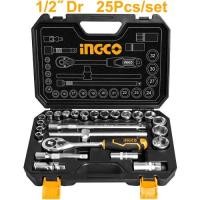 ราคา INGCO HKTS 12251 ชุดลูกบล็อค ชุดบ๊อกซ์ ชุดประแจบ็อค ขนาด 1/2 นิ้ว 25 ชิ้นต่อชุด รุ่น HKTS12251 (14301479815)