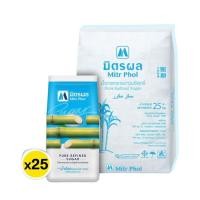 ราคา x25กก. มิตรผล น้ำตาลทรายขาวบริสุทธิ์ 100% ขนาด1กก. ( 25ถุง) (56308633668)