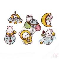 ราคา ✿ แผ่นสติกเกอร์ ลายกระต่าย Happy Life on The Planet มีกาวในตัว สําหรับติดตกแต่ง ✿ แผ่นแพทช์รีดติดเสื้อ ปักลาย DIY สําหรับตกแต่งเสื้อผ้า กระเป๋า 1 ชิ้น (20995725885)