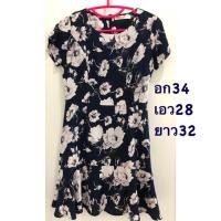 ราคา Saleเดรสมือสอง ชุดทำงาน เดรสลายดอก Size s ป้ายOhayo (5934326870)