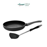 ราคา [ฟรี ตะหลิวดีลักซ์] Seagull กระทะด้าม กลาดิเอเตอร์ โปร พลัส ขนาด 28 ซม. Gladiator Pro Plus Fry Pan with Deluxe Turner (1435302763)