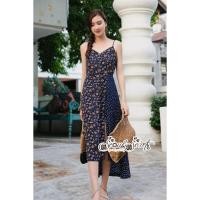 ราคา เสื้อผ้าแฟชั่นสไตล์เกาหลี ชุดเดรสยาว Dress ชุดเดรสสวยเพรียวสุดชิค Size M L สีกรมพร้อมส่ง สวยเหมือนแบบ (1198732178)