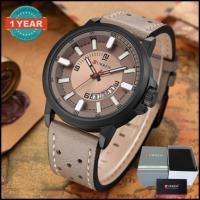 ราคา Curren นาฬิกาข้อมือผู้ชาย สายหนังสีกากี รุ่น C8228 (2064206136)