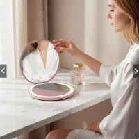 ราคา BVY USB ชาร์จ Handy Round LED Mirror สําหรับ Make-Uppact Makeup Flip Led Makeup Mirror . (46259810208)