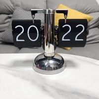 ราคา Automatic Flip-Page European Style Clock, Retro Simple Home Living Room Table Clock, Small Balance Mechanical Flip-Page (52407744876)