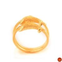 ราคา LSW แหวนทองคำแท้ ครึ่ง สลึง (1.89 กรัม) ลายปลาโลมาคู่ก้านคู่ RB-3 (20294264420)
