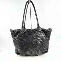 ราคา กระเป๋าหนังแท้สานสีดำสะพายได้ (25742069744)