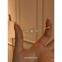 ราคา Aspartame Light Luxury Mini Cross Zircon สร้อยข้อมือบางหญิง Minimalist All-Match High-End Niche สร้อยข้อมือ K4DX (49711894934)