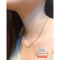 ราคา สร้อยคอเงินแท้92.5% งานชุบ 2 กษัตริย์ ลายมูนคัท/เม็ดมะยมตัดลาย (3004754608)